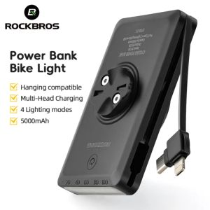 【Giao hàng địa phương】ROCKBROS Powerbank ánh sáng 5000mAh phù hợp gam GoPro Bracket sạc Loại-C sét MicroUSB dài khoảng cách thiết bị xe đạp