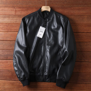 Spain Export Offline 599 Spring New Men Mai Flight Baseball Collar PU Leather Coat Jacket
