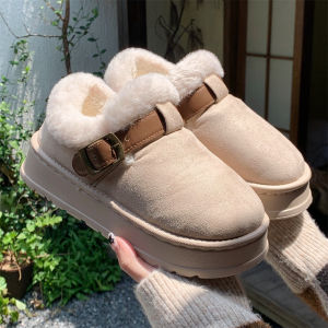 Thin Strip Retro Sweet Bows Fashion Outdoor Cotton-Padded Shoes Female Heattech Fleece-Lined Non-Slip Platform Snow Boots Winter