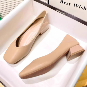 MIFEI | Genuine Leather Mid Heel Loafer Shoes for Large Sizes