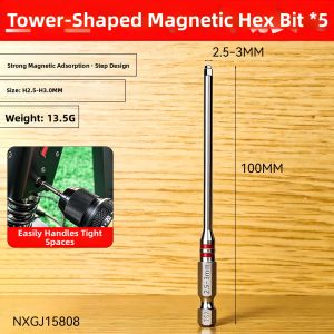 KUWUBIANJING | Turret Strong Magnetic Impact Hex Bit Set