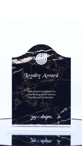 ACRYLIC PLAQUE - ACRYLIC TROPHY - AWARD - CUSTOMIZED  PERSONALIZED JAY C. DESIGNS - 8028