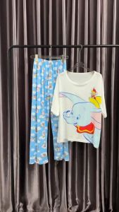 SV 6496 - Flying Dumbo Set | Silvervogue | Set Atasan dan Celana Katun Stretch Piyama Wanita