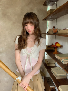 NIHAOKANONG | Bộ Áo Blouse Phong Cách Ôm Sơ Mi Một Màu