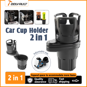 【✅SG stock】2 In 1 Car Cup Holder Expander 360 Degree Adjustable Base Drink Holder Water Cup Holder Anti-Shake Stable Auto Bottle Holder Organizer