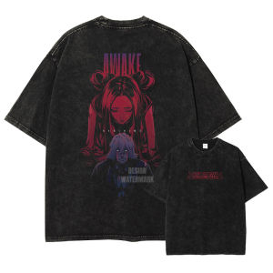 Bandai | Bandai Anime B-Bleach T Shirt Vintage Washed Unohana Retsu T-shirts Retro Harajuku Renji Uryuu Ichigo Tops Tees Man
