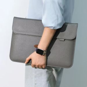 เคสแล็ปท็อปหนัง PU สีเขียว ปลอกหุ้มแล็ปท็อป 11/13/14/15/16 นิ้ว กันน้ำ กันกระแทก สำหรับ iPad Pro MacBook Air Pro 13.3 15 M2