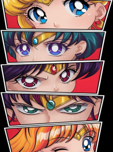 Bandai | Bộ Tranh Sơn Dầu Anime Sailor Moon - Tranh Nghệ Thuật Hiện Đại Trang Trí Tường Phòng Khách Phòng Ngủ Không Cần Khung - Ý Tưởng Quà Tặng Dành Cho Fan Hâm Mộ