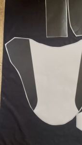 Decal Yamaha Fazzio Full Body Custom Design MOTIF SIMPLE HITAM LIS KUNING D-R12-026 R12-051