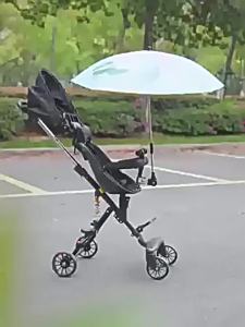 Baby Stroller Folding Umbrella UV Sun Rain Protection Parasol 360 Degrees Adjustable Universal Stroller Sunshade Canopy CoverBab