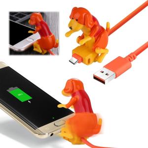 Funny Humping Dog Fast Charger Micro Type-C Charging Cable For iPhone IOS Android Mobile Phone Charger Data Line Prank Gifts