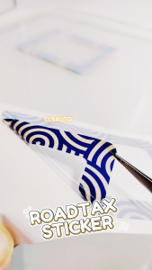Universal Car RFID & Roadtax Sticker - Die-Cut Printed Waterproof - Inside Window Use Colorful