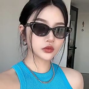 Bestella💗Kacamata Hitam Modis Kacamata Hitam Bergaya Ins Yang Indah Desain Bingkai Mata Kucing Pelindung Sinar Matahari Dan Pelindung Mata COD
