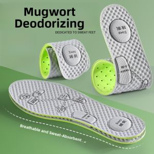 LINGMIAO | Deodorizing Fragrant Shoe Inserts Mens Sweat Absorbent Anti-Odor Breathable Artemisia Soft Bottom Comfortable Mens Footwear