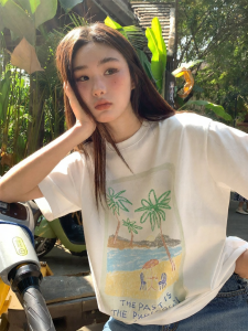 NIHAOKANONG | Áo Thun Cotton Mới In Hình Biển Hè