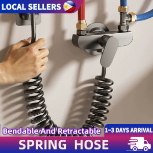 High Pressure Sprayer Spring Hose Bendable FlexibleTube Anti-Kink Garden Watering Washing Spray Gun With Retractable Pipe