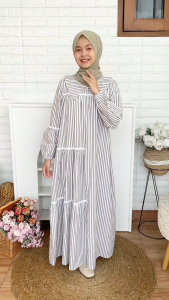 Cutetrik Gamis Terbaru 2025 Gamis Anak Tanggung Gamis Katun Motif Kotak Adem.