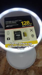 Popcorn 128GB microSDXC UHS-I Memory Card with Adapter - Up to 100MB/s C10 U3 V30 4K 5K A2 Micro SD Card - SDSQXAA-128G-GN6MA