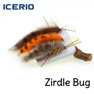 ICERIO 3PCS Zirdle Bug Fly Fishing Pattern Natural Rabbit Fur Streamer for Trout Sculpin Crayfish Nymph Dead Drift