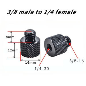 Set of six 1/4-20 to 3/8-16 Conversion Screws Photo Video Tripod Bracket Male to Male Adapter Screw Accessories