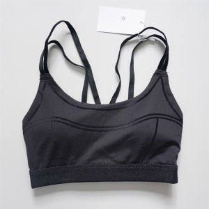 เสื้อชั้นในกีฬาสตรีแบบมีโครงสูง P427 ทรงเกาะอก 2 แถว 3 กระดุม ดูดซับเหงื่อ ดีไซน์หลังสวยงาม สำหรับผู้หญิง