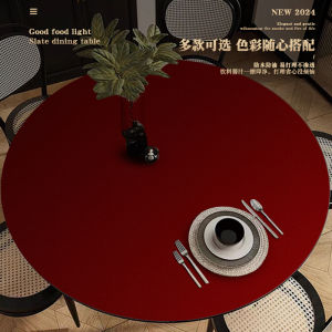 Waterproof Oil-resistant PVC Leather round Table Mat Luxury Dining Table Cloth Tea Table Cover High-end Sensation Easy Care