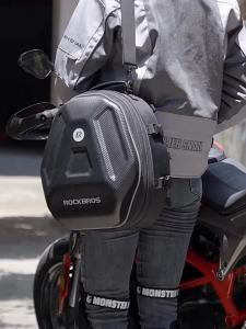 RockBros | Motorcycle expandable EVA Hard Shell 20-35L Motorcycle Large Capacity Riding Backpack Handbag Seat Tail Bag Helmet Bag/ Hip Bag