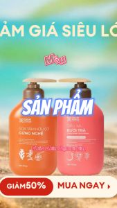 Combo Sữa Tắm & Dầu Xả Gừng Nghệ/Bưởi Trà Giảm Mụn Diệt Khuẩn 500g