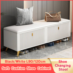 Shoe Changing Stool Shoe Storage Bench Soft Cushion Stool Entry Door Stool Shoe Cabinet