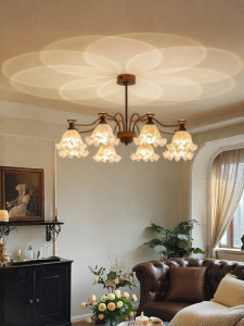 FANCY LAMP CLUB | Eco Wood Vintage Style Eye-Protecting Chandelier