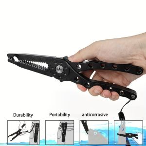 High-Index Plastic Fishing Pliers with Grip & Hook Removal Tool Durable Catfish Gripper with Non-Slip Handle and Lanyard