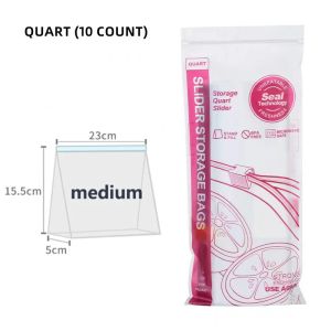 Zipper Sealed Bag Food Grade Fresh-keeping Bag Household Refrigerator Storage Food Packaging Sealing and Compact Bag reusable