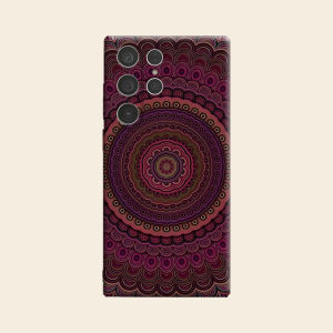 BILIBILI | Deep Magenta Mandala Luxury Fashion Full Lens Protective Case for Samsung Galaxy S26 S25 S24 A56 A36 Plus Ultra