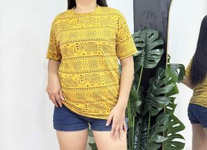 AZTEC PRINT BASIC BLOUSE TOP TSHIRT FOR WOMEN FIT S TO SEMI XL COTTON