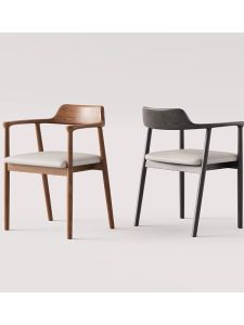 Simplified Chinese Style White Basswood Armchair Tea Table Special Back Chair Home Use Drinking Tea Master Position Chair