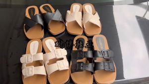 DS รองเท้าแตะ รองเท้าแตะผู้หญิง พร้อมส่ง รองเท้าแตะลำรอง รองเท้าแตะสวม ทรงเหลี่ยม พื้นเรียบ องเท้าผู้หญิง รองเท้า รองเท้าแตะ รองเท้าแตะ หญิง รองเท้าชายหาดหญิง เบอร์36/37-40/41 แฟชั่นฤดูร้อน