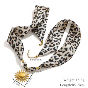 1 PCS Stainless Steel Ribbon Necklace Blast Launch Sun Heart Pendant Suitable for Women Delicate Dress Halter Neck Accessories