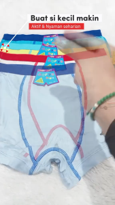 [ISI 3] Boxer AGREE A-503 Motif Polos Celana Dalam Anak Cowok