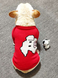 Warm Knitwear for Fat Dogs Barking Dog Pug French Bulldog Winter Autumn Small Medium Size Pet Clothes Casual Style Animal Texture