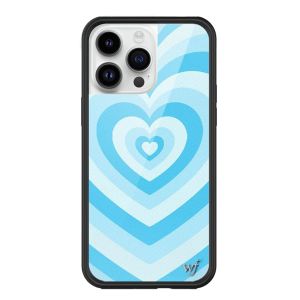 Blue Moon Latte Love Heart Shaped iPhone Case Creative Personalized Protective Cover for Apple 17/16/15/14/13/12 pro Max plus