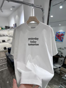 Áo Thun Tay Ngắn in Chữ Mỹ Nam Mùa Hè 2025 Phong Cách Mới Thương Hiệu Thời Trang Cotton Nguyên Chất in Chữ Tay Lửng Thoáng Khí Thoải Mái