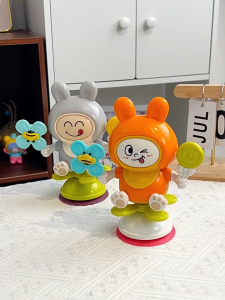 Goodway High Chair Face Changing Toy Spinning Baby Bath Toy Early Learning Educational Toy for Kids Fun Rotating Activity Toy for Toddler Table Play Sensory Development Hand Eye Coordination Color Recognition Safe Material Gift for Baby Boys Girls