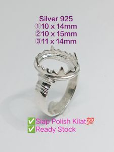 🇲🇾 H30★Ring Casting ★Sarung Cincin Silver 925 ★①10x14mm②10x15mm③11x14mm★Bingkai Cincin Perak