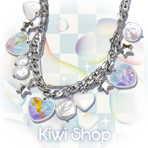 Colorful Jelly Heart Necklace Y2K Trendy Accessory for Spicy Girls Subculture Design High Cool Niche Fashion Jewelry