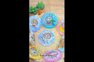 Cermin Bulat Karakter Cute Souvenir Murah Pernikahan Portable Mini Pocket Mirror Kaca Cermin Make Up Mini Kaca Travelling Motif Labubu