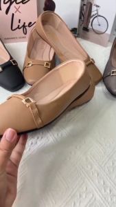 JRVD รองเท้าคัชชูไม่มีส้นพื้นนุ่มใส่สบาย ออกงานได้ 725-12