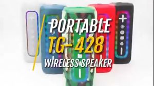 T&G TG-428 LED Colorful Lights Portable Bluetooth V5.3 Speaker with Holder Multi Function