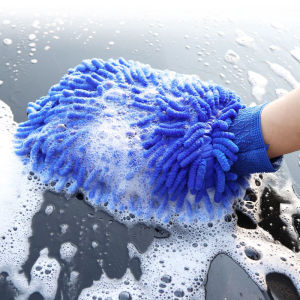 Car Wash Mitt - Car Wash Sponge - Chenille Microfiber Car Wash Gloves - Scratch Free & Super Absorbent Microfiber Mitt for Car Truck SUV Boat & Motorcycle