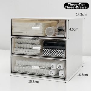 QIYOUXIALU | Transparent Acrylic Desk Drawer Organizer