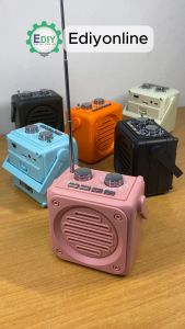 【 Mini Radio With Antenna 】 Portable Retro Speaker FM SW AM Bluetooth TF Card MP3 Player Wireless Powerful Bass Rechargeable Old-school 收音机 PuXing